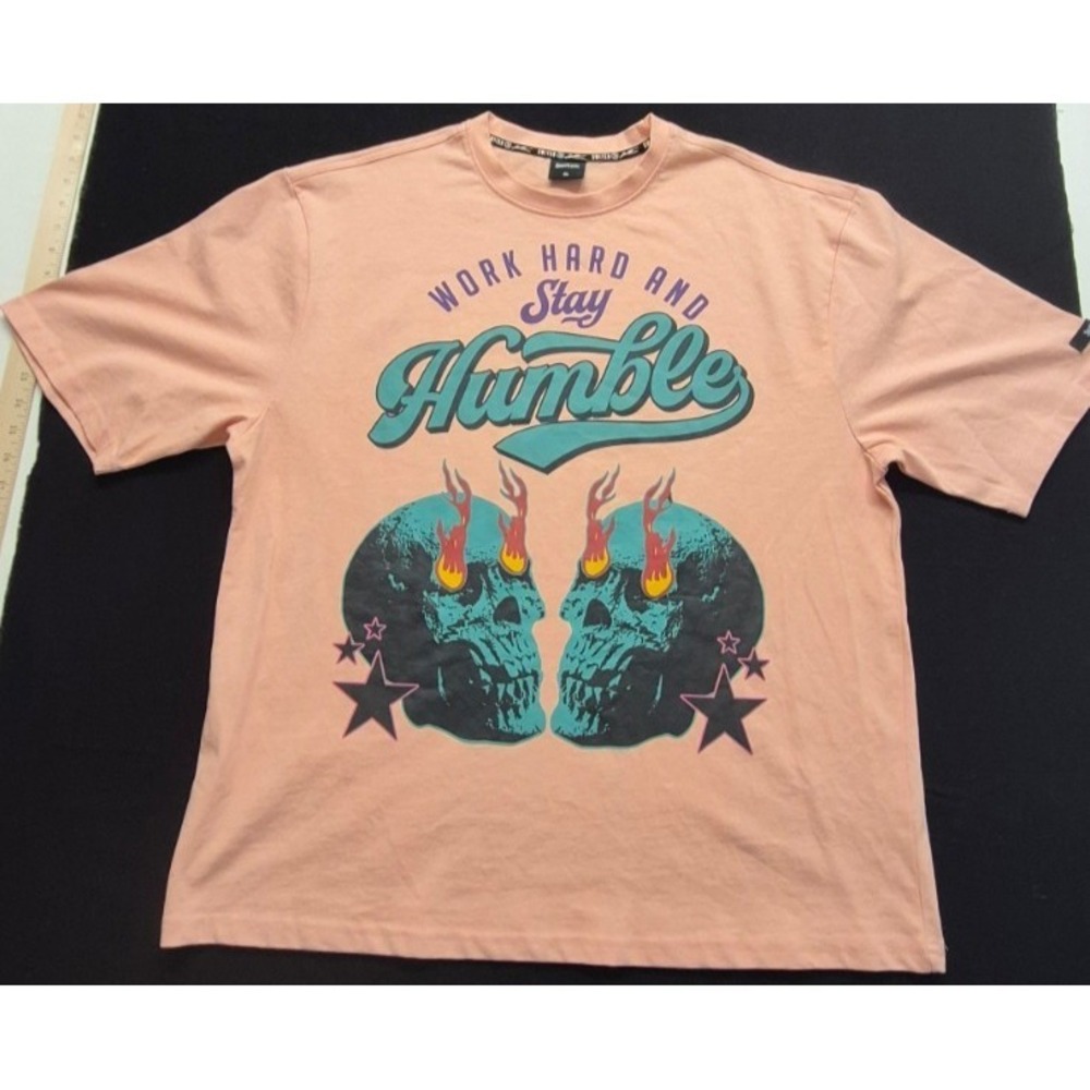 Switch Limited Edition "Work Hard Stay Humble" skull graphic t-shirt XL Cotton